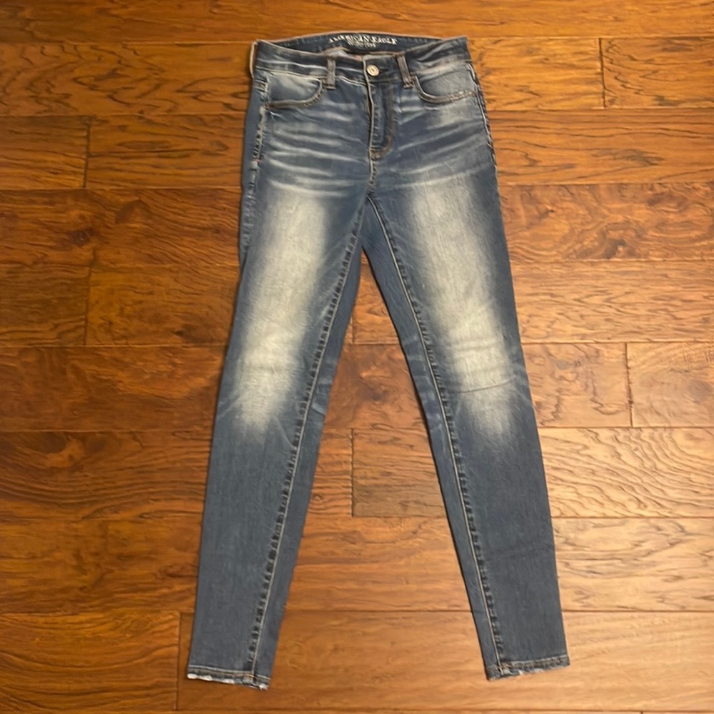 american eagle high rise jeggings medium wash